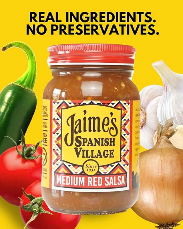 Jaime's Spanish Village Medium Red Salsa, 16oz.