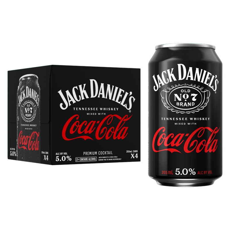 Jack Daniel's & Coke 4pk 355ml Can 5% ABV