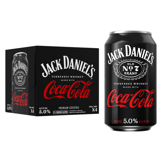 Jack Daniel's & Coke 4pk 355ml Can 5% ABV