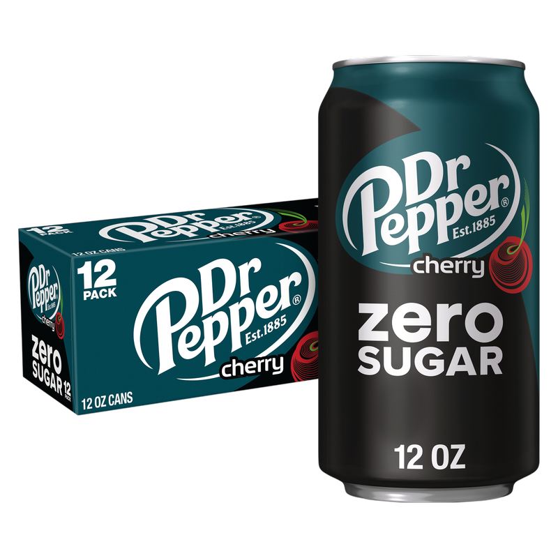 Dr Pepper Zero Sugar Cherry 12pk 12oz Can