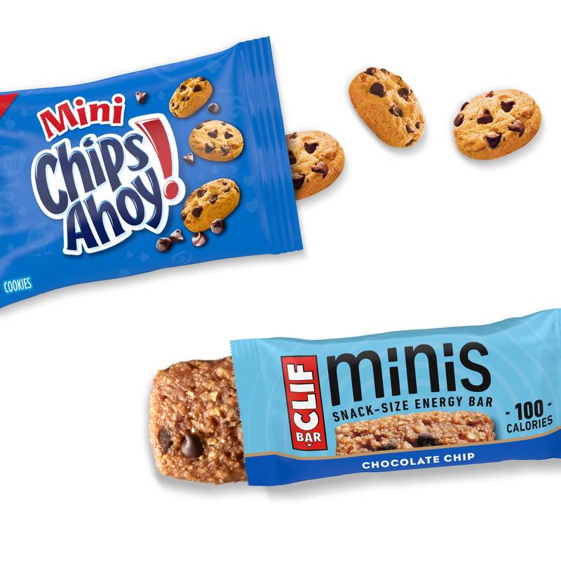 CLIF BAR Minis Chocolate Chip Energy Bars & Mini CHIPS AHOY! Cookies, Mini Snacks Variety Pack