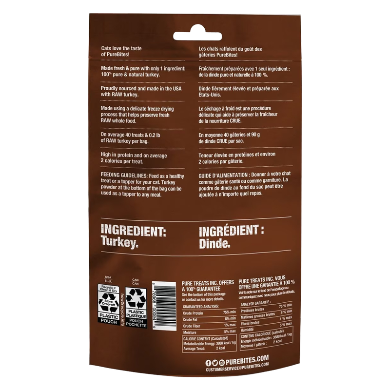 PureBites Turkey Cat Treats 0.92 oz