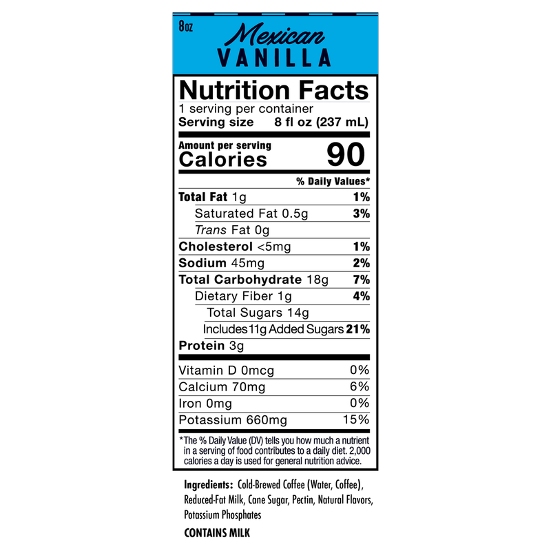 High Brew Coffee Mexican Vanilla Cold Brew 8oz Can