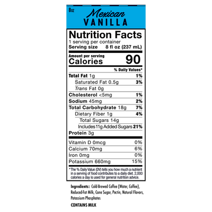 High Brew Coffee Mexican Vanilla Cold Brew 8oz Can