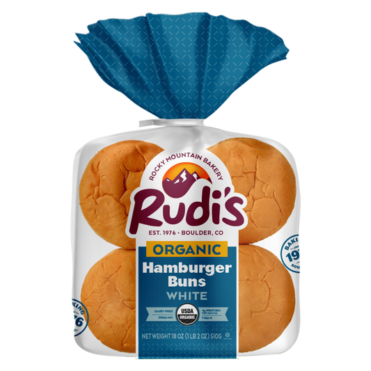 Rudi's Organic White Hamburger Buns - 8ct/18oz