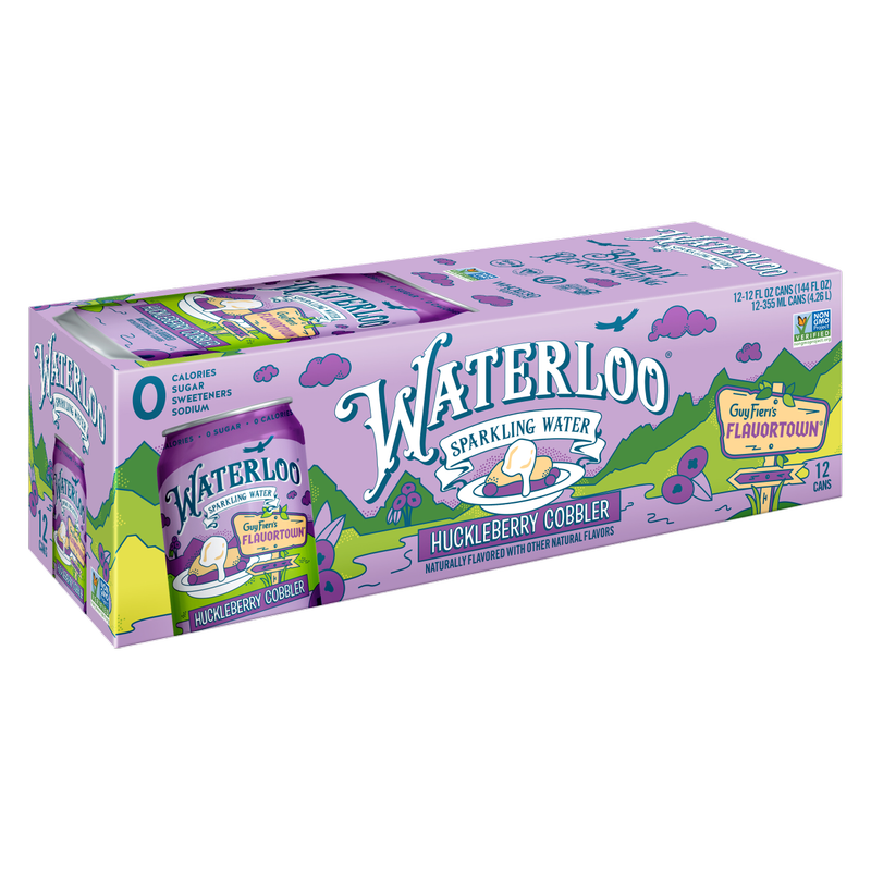 Waterloo Huckleberry Cobbler Sparkling Water 12pk 12oz Can