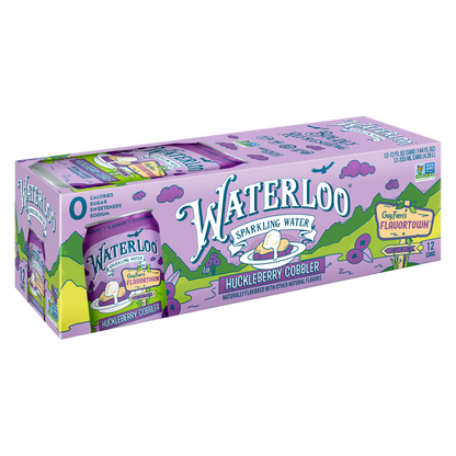Waterloo Huckleberry Cobbler Sparkling Water 12pk 12oz Can