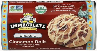 Immaculate Baking Organic Cinnamon Rolls with Icing - 17.5oz