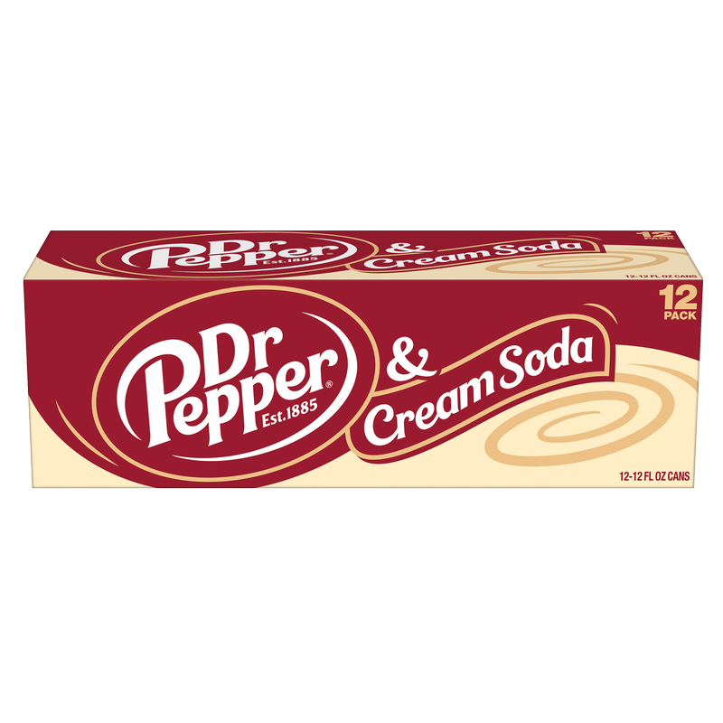 Dr Pepper & Cream Soda 12pk 12oz Can