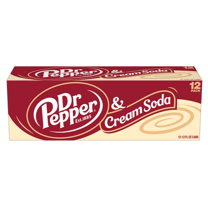 Dr Pepper & Cream Soda 12pk 12oz Can