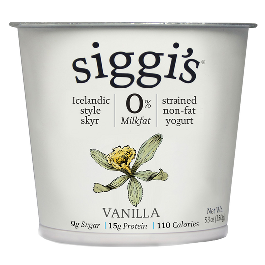 Siggi's Vanilla Skyr Icelandic-Style Strained Non-Fat Yogurt 5.3oz