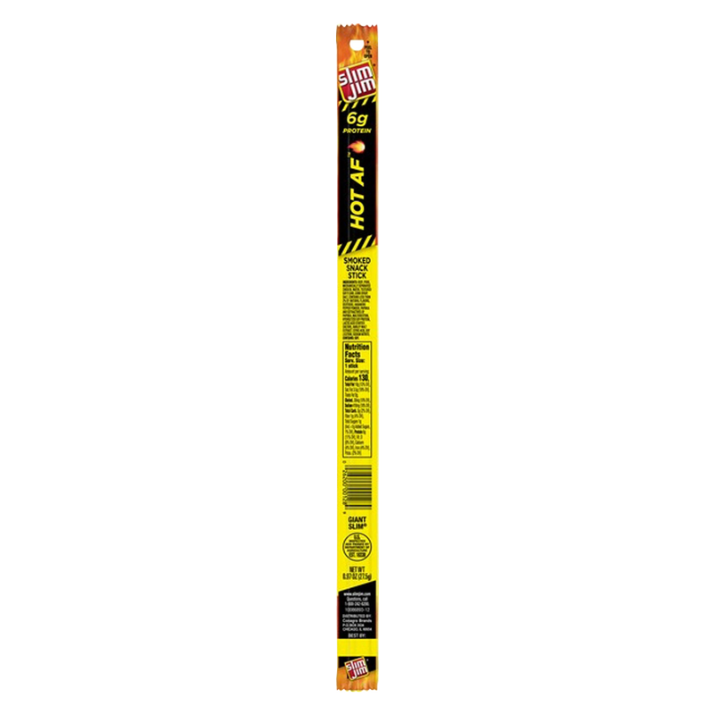 Slim Jim Hot AF Giant Smoked Snack Stick 0.97oz
