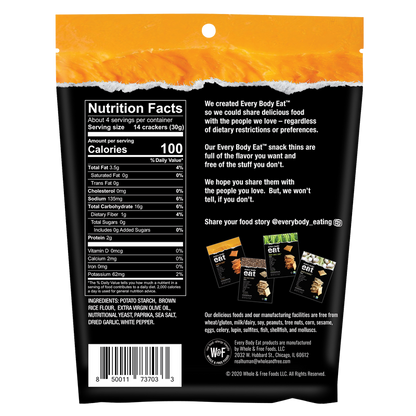 Every Body Eat® CHEESE-LESS Snack Thins 4oz Bag