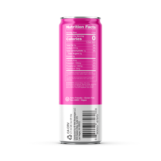 Wet Hydration Watermelon Lime Water 12oz Can