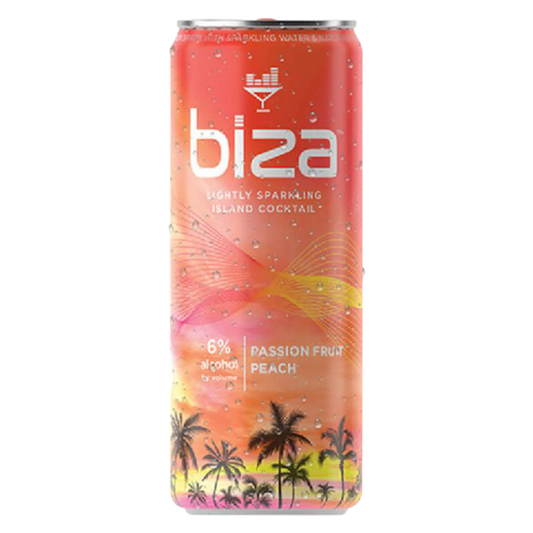 Biza Passion Fruit Peach 4pk 12oz Cans
