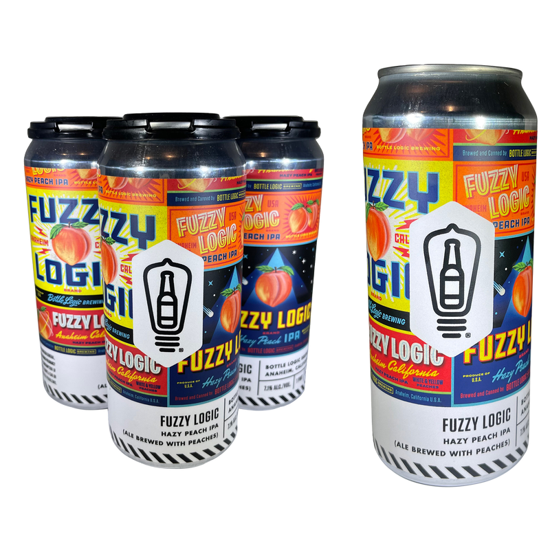 Bottle Logic Brewing Fuzzy Logic Hazy Peach IPA 4pk 16oz Cans