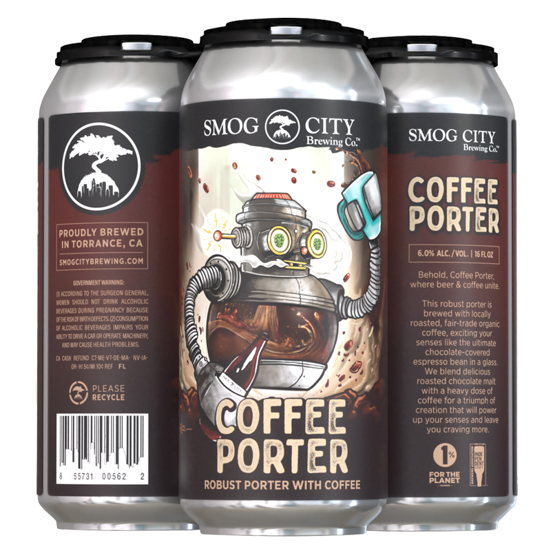Smog City Coffee Porter 4pk 16oz Can