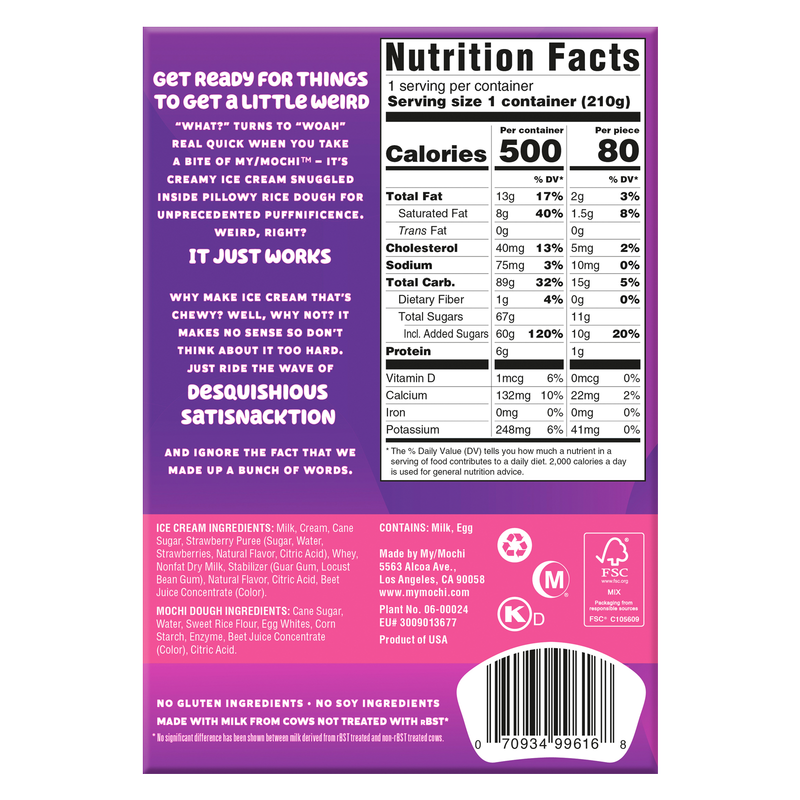 My/Mochi Strawberry Ice Cream 6ct