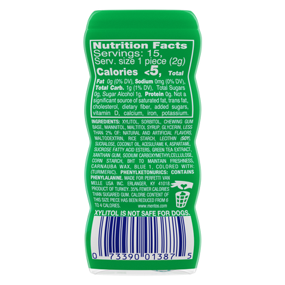 Mentos Pure Fresh Spearmint With Green Tea Sugar-Free Gum 3.5oz