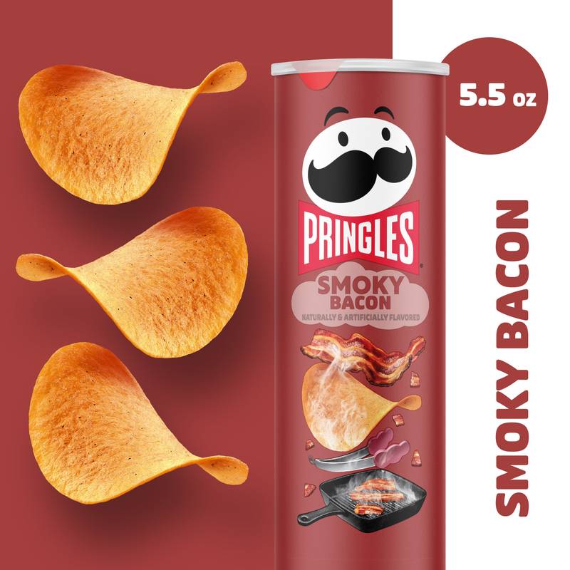 Pringles Smoky Bacon, 5.5 oz