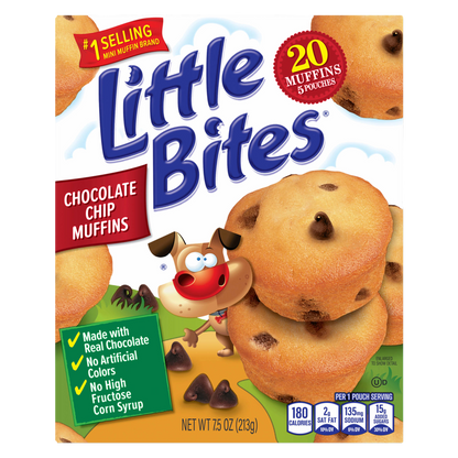 Entenmann's Little Bites Chocolatey Chip Mini Muffins, 5 packs, 7.5 oz