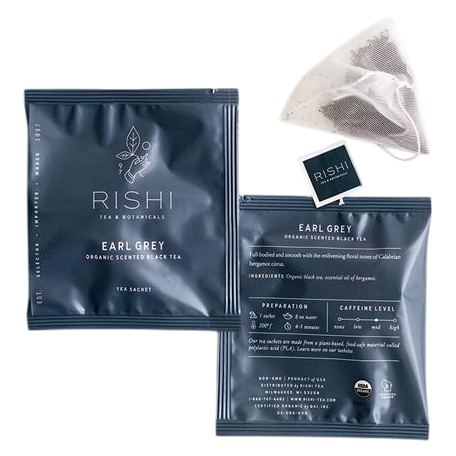 Rishi Tea Organic Earl Grey Sachets 15ct Box