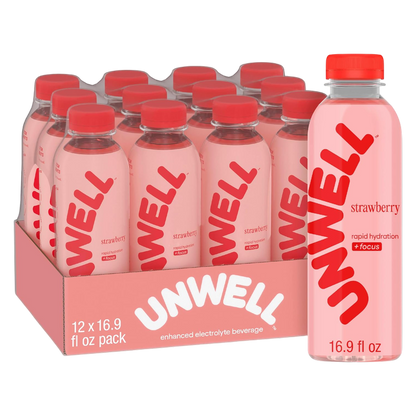 Unwell Strawberry Hydration Drink 12pk 16.9oz Btl