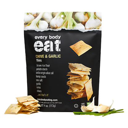 Every Body Eat® CHIVE & GARLIC Snack Thins 4oz Bag
