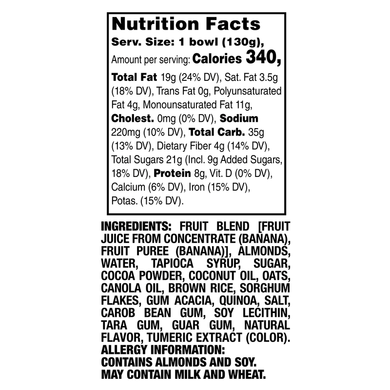 KIND Frozen Almond Chocolate Banana Smoothie Bowl 6oz