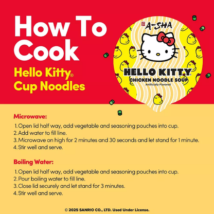 A-Sha Hello Kitty Chicken Cup Noodle Soup - 2.29oz
