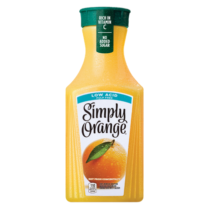 Simply Orange Low Acid Pulp Free 52oz btl