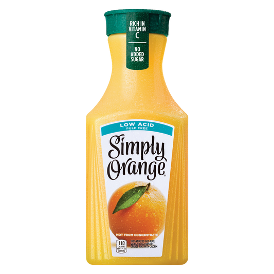 Simply Orange Low Acid Pulp Free 52oz btl