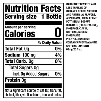 Dr Pepper & Cream Soda Zero Sugar 20oz Btl