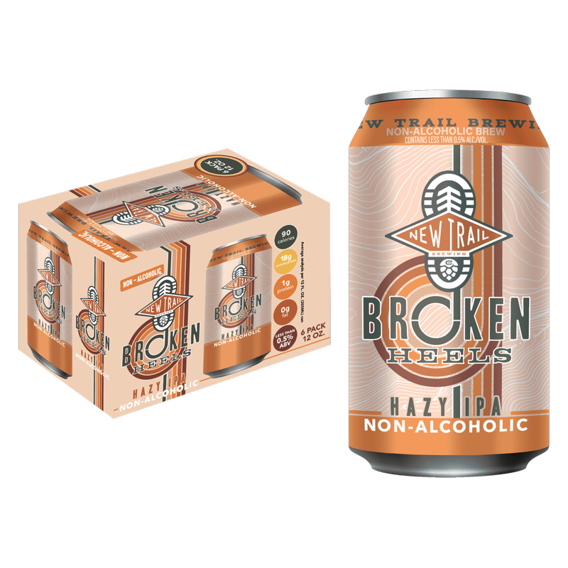 New Trails Broken Heels Hazy IPA NA 6pk 12oz Can 0.5% ABV