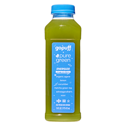 Gopuff x Pure Green Energize Juice Refresher 16 oz