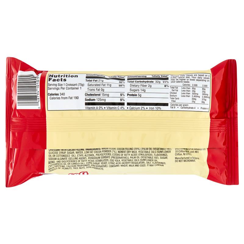 7 Days Soft Croissant with Chocolate Cream Filling 2.65oz