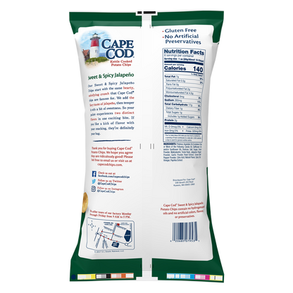 Cape Cod Sweet & Spicy Jalapeno Kettle Cooked Potato Chips 8oz