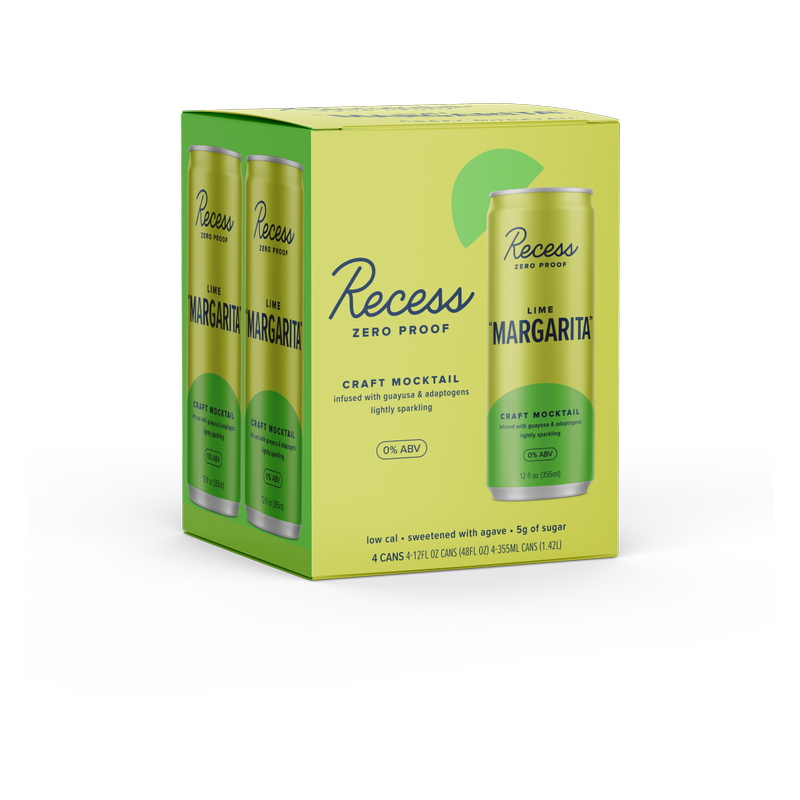 Recess Lime Margarita Mocktail 4pk 12oz Can