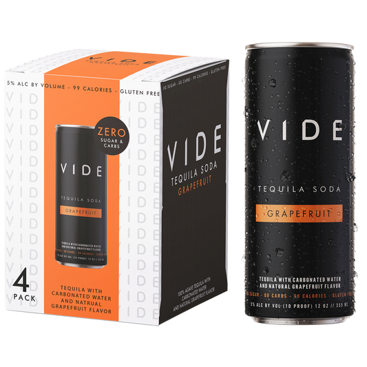 VIDE Grapefruit Tequila Soda 4pk 12oz Can 5% ABV