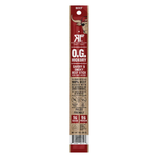 Righteous Felon OG Hickory Beef Meat Stick,  1oz