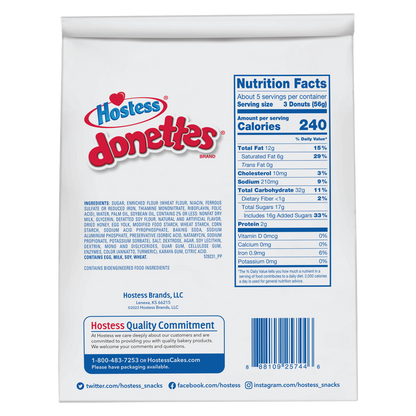Hostess Donettes Honeybun Donut, 10.5 oz