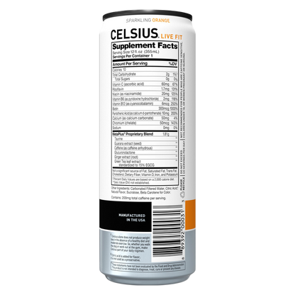 CELSIUS Sparkling Orange, Essential Energy Drink 12oz Can