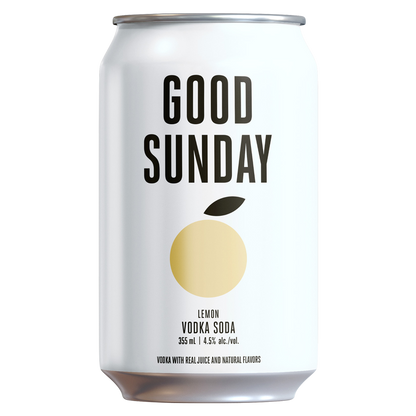 Good Sunday Lemon Vodka Soda 6pk 12oz Cans 4.5% ABV