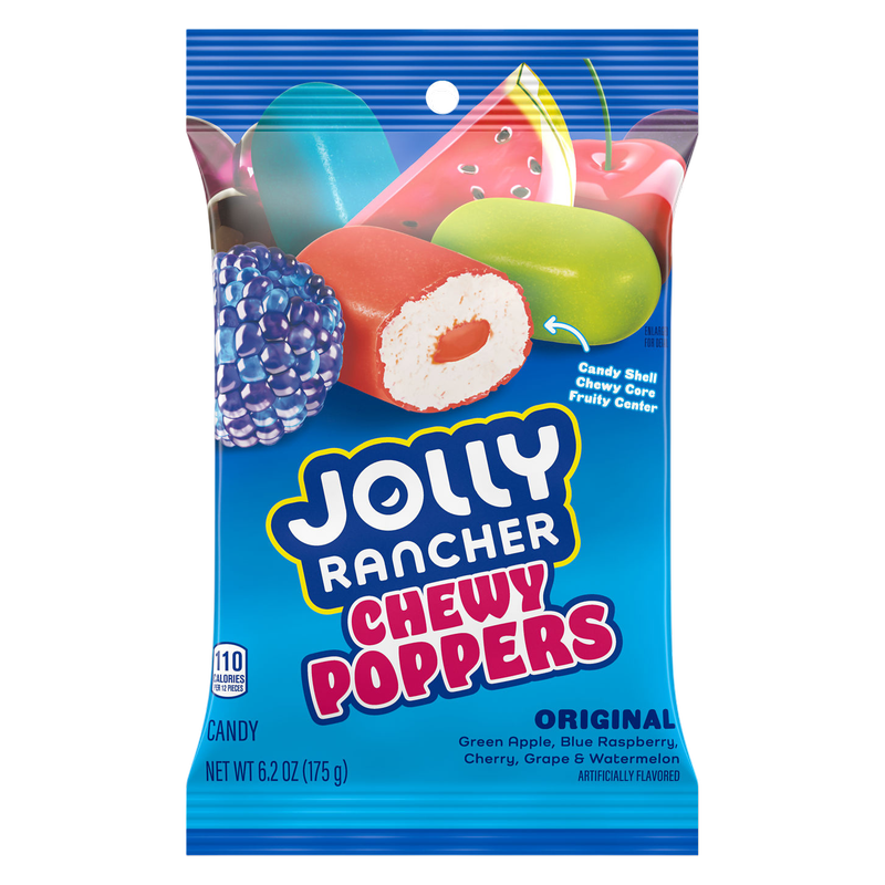 Jolly Rancher Chewy Poppers Original Flavors Bag, 6.2 oz