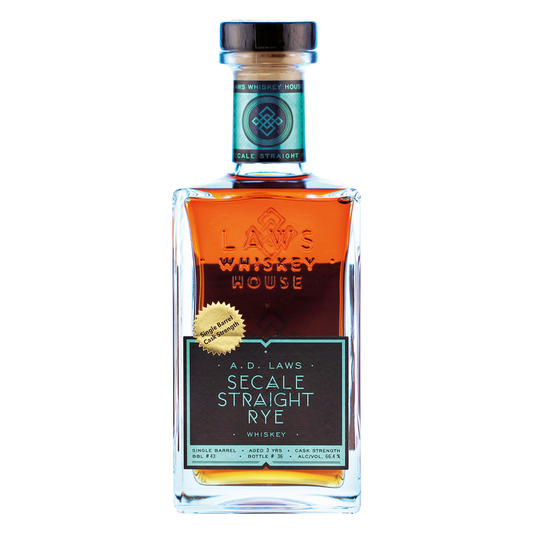 AD Laws Secale Straight Rye Whiskey 750ml