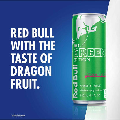 Red Bull Energy Drink The Green Edition Dragon Fruit 8.4oz Can