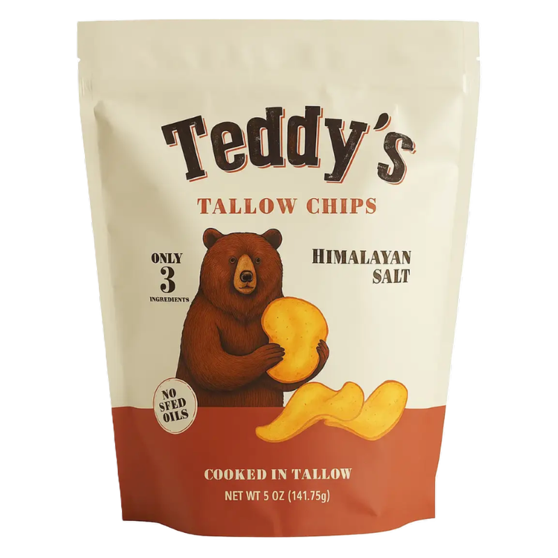 Teddy's Tallow Chips, Himalayan Salt, 5 oz