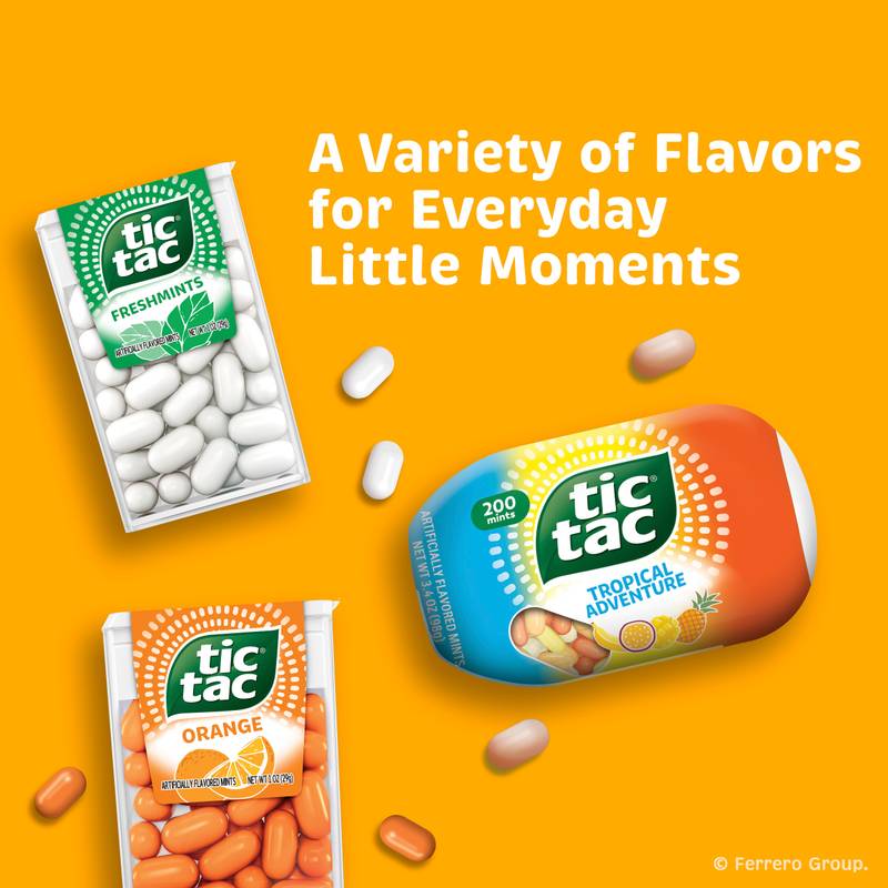 Tic Tac Fruit Adventure Mints, On-The-Go Refreshment, 3.4 oz Bottle Pack