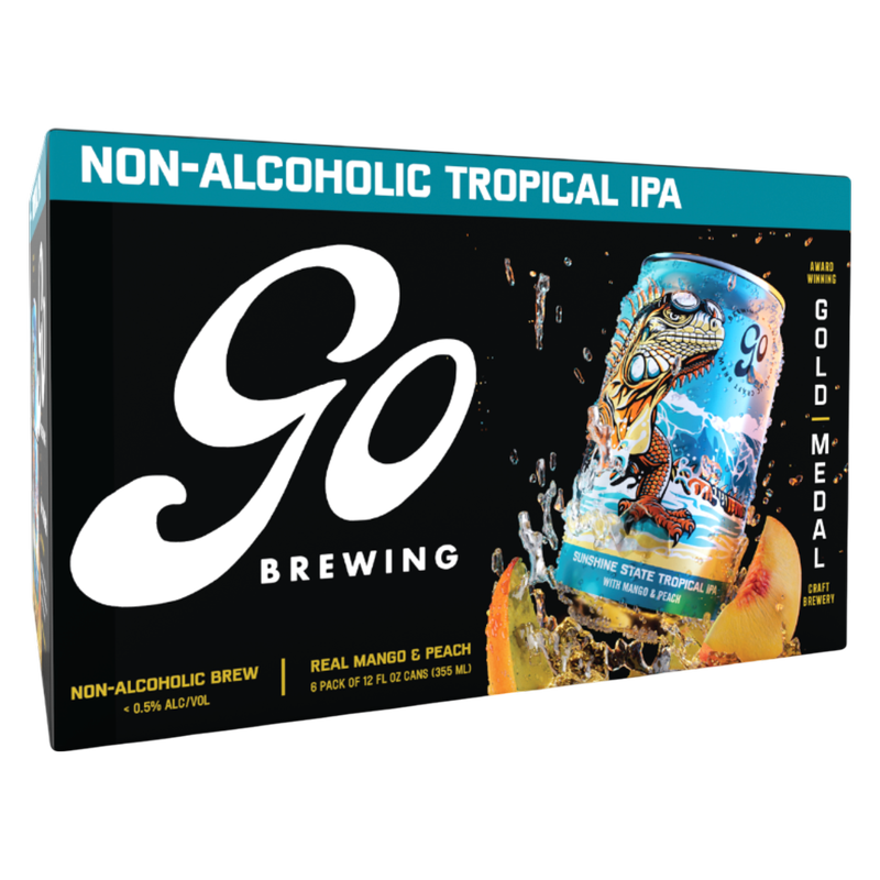 Go Brewing Sunshine State Tropical IPA 6pk 12oz Can 0.3% ABV