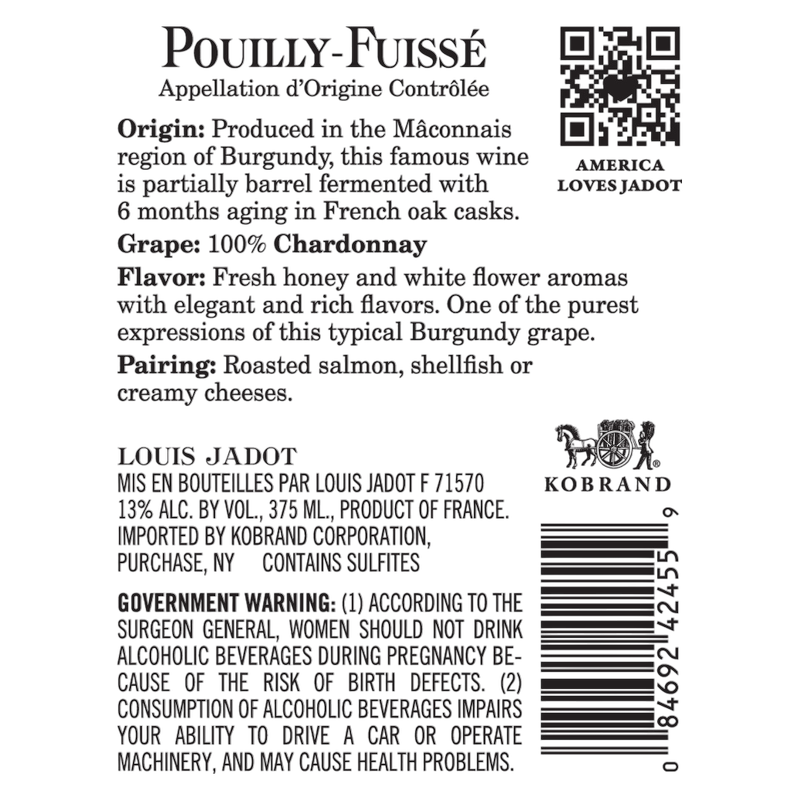 Louis Jadot Pouilly Fuisse 750ml